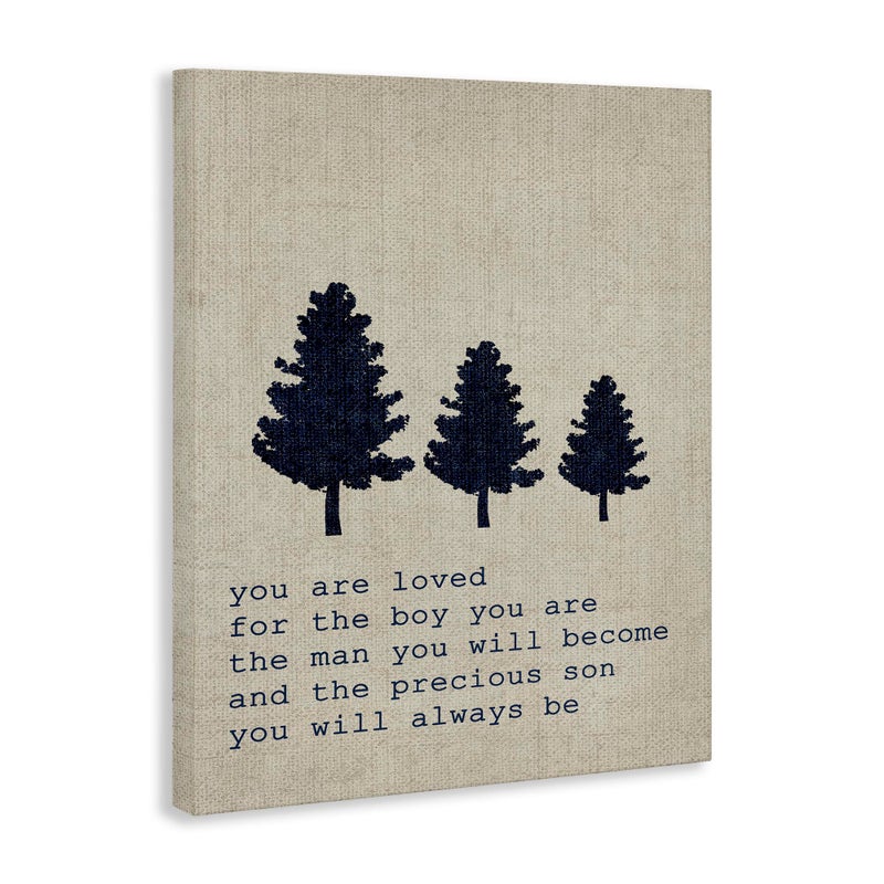 Stupell Industries Stupell Home DÃ©cor You are Loved Son Trees Stretched Canvas Wall Art, 16 x 1.5 x 20, Proudly Made in USA - Image 3